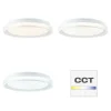 Plafonnier Brilliant Burlie Led Blanc, 1 Lumiere, Telecommandes, Changeur De Couleurs