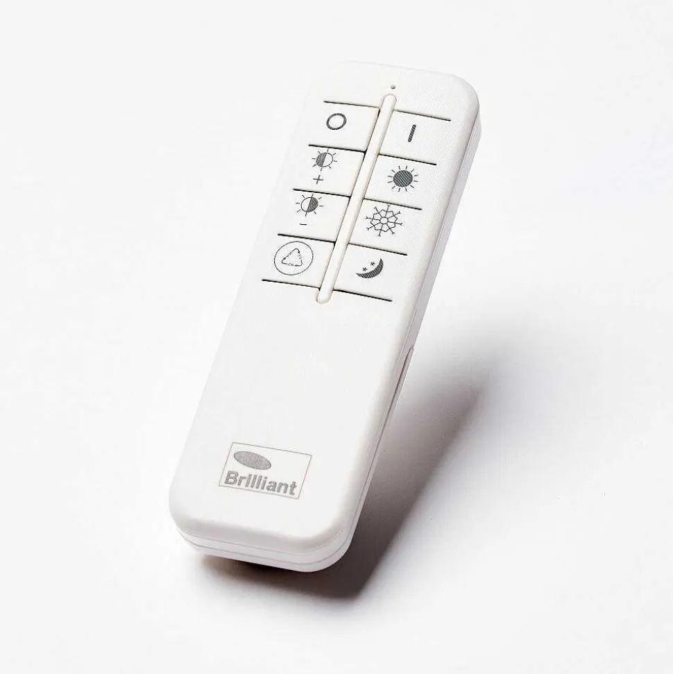 Plafonnier Brilliant Burlie Led Blanc, 1 Lumiere, Telecommandes, Changeur De Couleurs