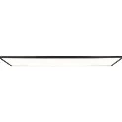 Plafonnier Brilliant Everett Led Noir, 1 Lumiere, Telecommandes, Changeur De Couleurs