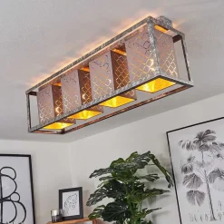 Plafonnier Buchanan Argente, 4 Lumieres