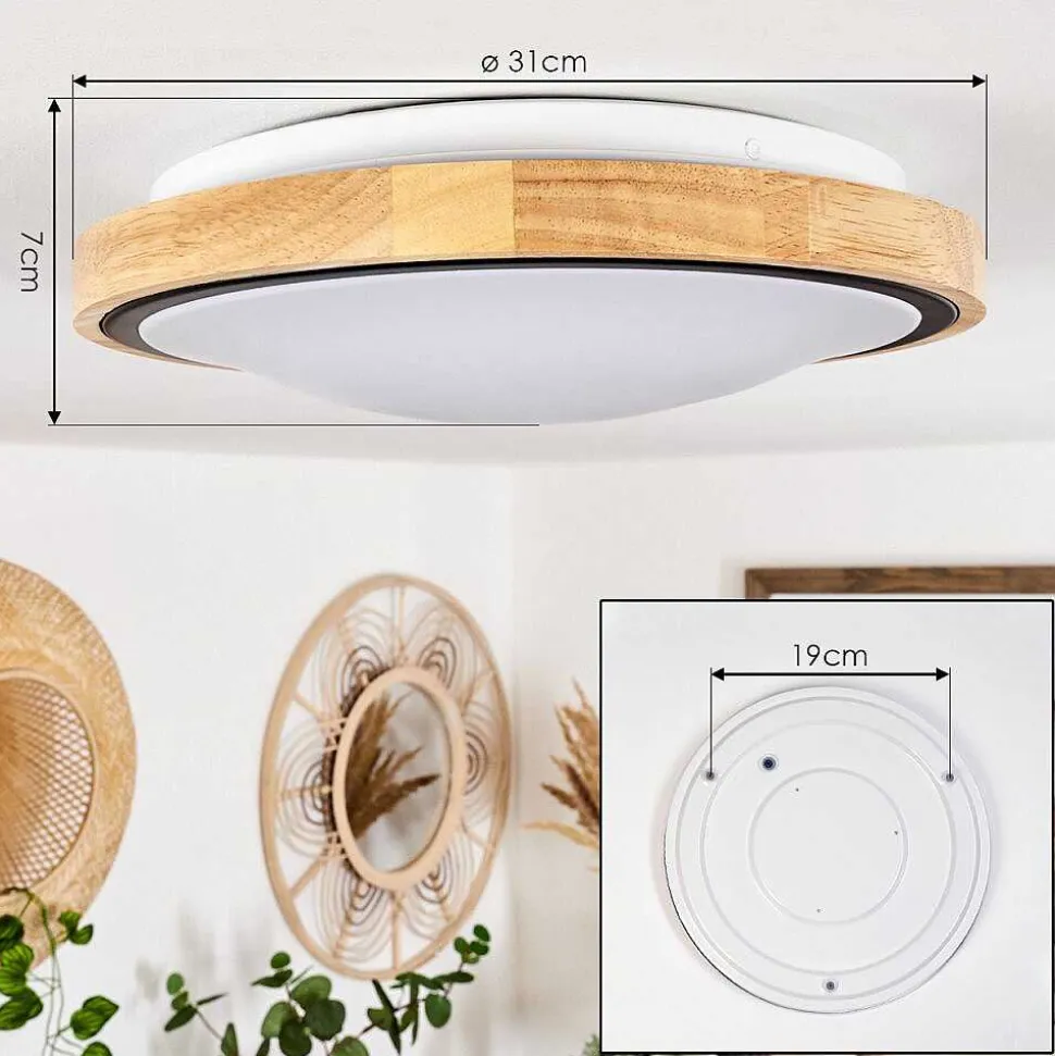 Plafonnier Corinto Led Ecru, Noir, 1 Lumiere