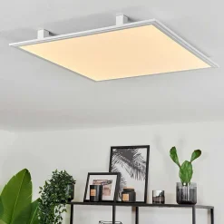 Plafonnier Crum Led Blanc, 1 Lumiere, Telecommandes