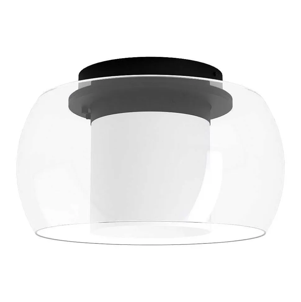 Plafonnier Eglo Briaglia Led Noir, 1 Lumiere, Changeur De Couleurs