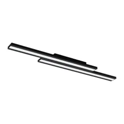 Plafonnier Eglo Saliteras-Z Led Noir, 2 Lumieres, Changeur De Couleurs