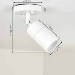 Plafonnier Exterieur Aketohoin Led Blanc, 1 Lumiere