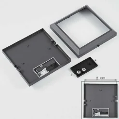 Plafonnier Exterieur Alkmaar Led Anthracite, 1 Lumiere