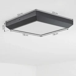 Plafonnier Exterieur Alkmaar Led Anthracite, 1 Lumiere