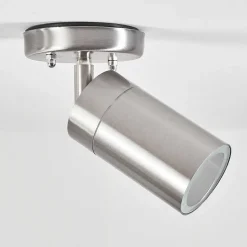 Plafonnier Exterieur Bessiebelle Acier Inoxydable, Blanc, 1 Lumiere