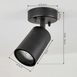 Plafonnier Exterieur Corneda Noir, 1 Lumiere