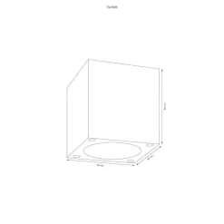 Plafonnier Exterieur Lcd 5029 Led Blanc, 1 Lumiere