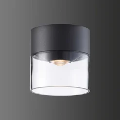 Plafonnier Exterieur Lcd 5068 Led Noir, 1 Lumiere