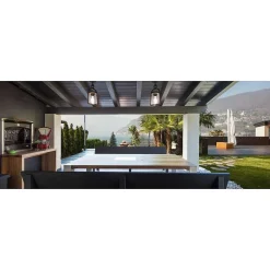Plafonnier Exterieur Mantra Maya Gris, 1 Lumiere