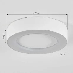 Plafonnier Exterieur Paleroo Led Blanc, 1 Lumiere