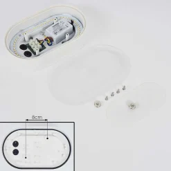 Plafonnier Exterieur Paleroo Led Blanc, 1 Lumiere