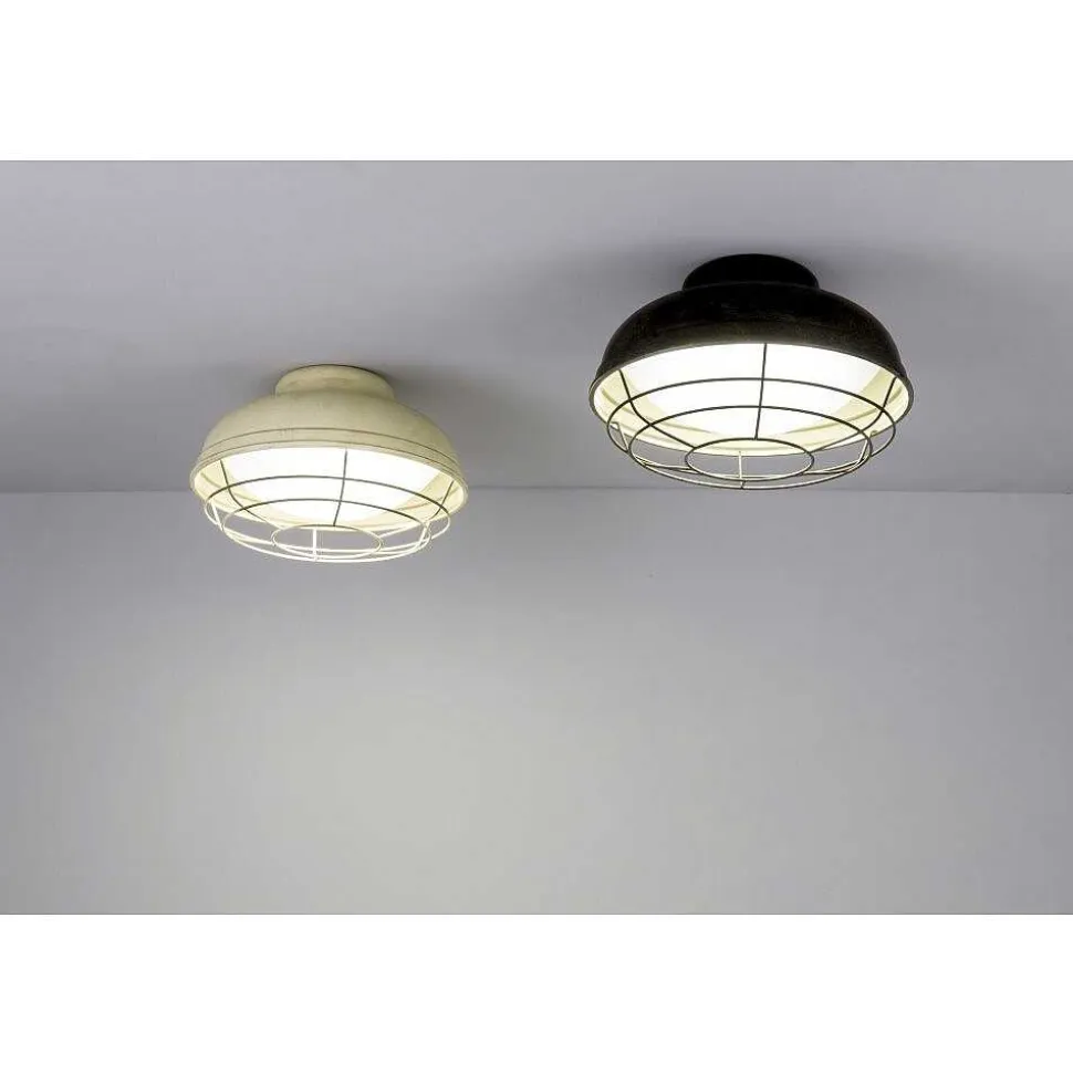 Plafonnier Faro Barcelona Helmet Blanc, 2 Lumieres