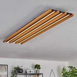 Plafonnier Favorina Led Ecru, Noir, 1 Lumiere, Telecommandes