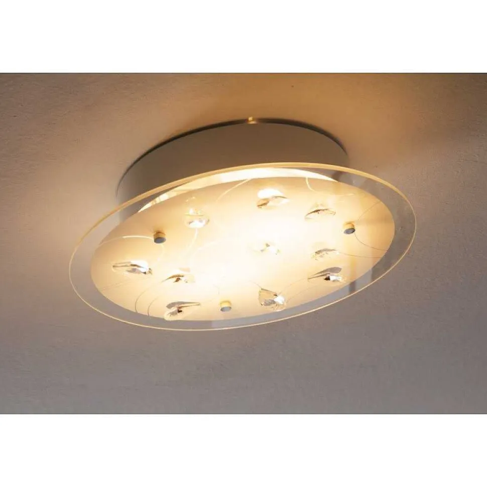 Plafonnier 2Flg. Blanc, 2 Lumieres