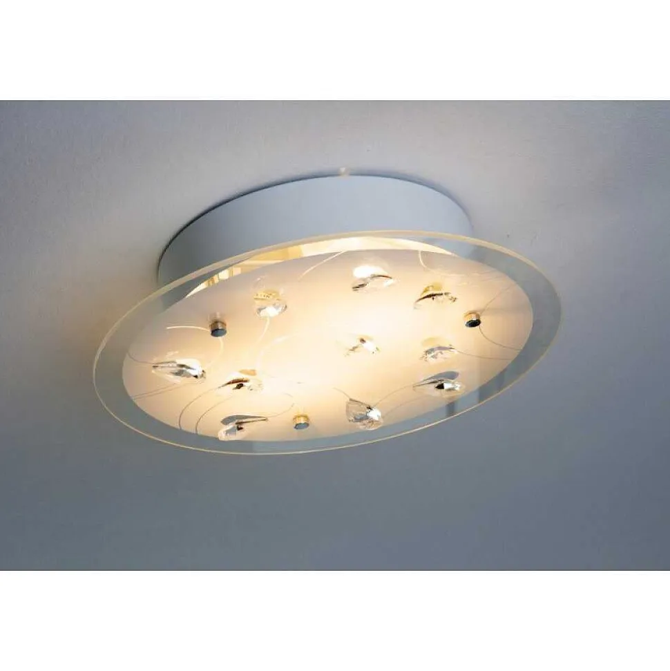 Plafonnier 2Flg. Blanc, 2 Lumieres