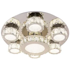 Plafonnier Globo Amur Led Chrome, 1 Lumiere
