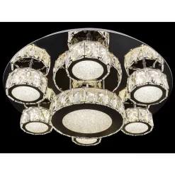 Plafonnier Globo Amur Led Chrome, 1 Lumiere