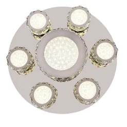 Plafonnier Globo Amur Led Chrome, 1 Lumiere
