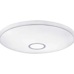 Plafonnier Globo Connor Led Blanc, 1 Lumiere, Telecommandes, Changeur De Couleurs