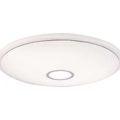 Plafonnier Globo Connor Led Blanc, 1 Lumiere, Telecommandes, Changeur De Couleurs