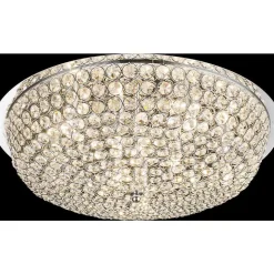 Plafonnier Globo Emilia Led Chrome, 8 Lumieres