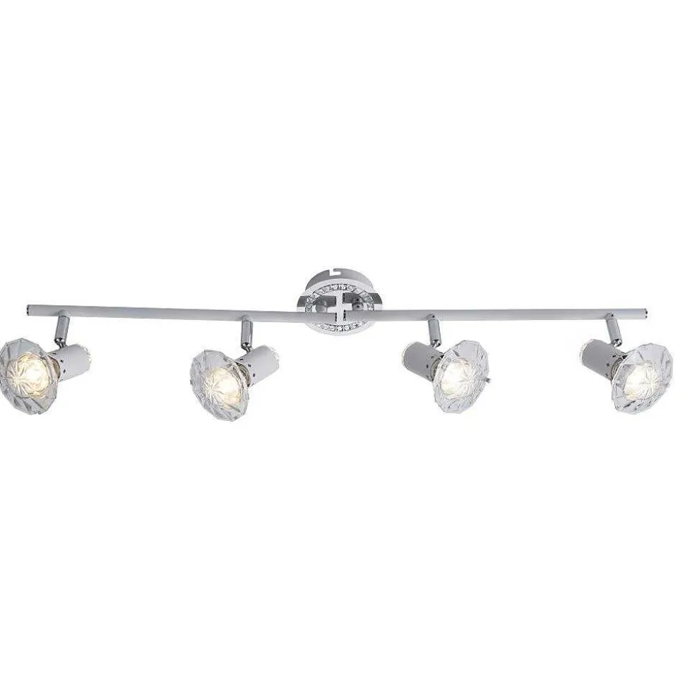 Plafonnier Globo Gem Led Blanc, 4 Lumieres