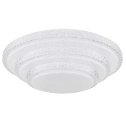 Plafonnier Globo Rita Led Blanc, 1 Lumiere, Telecommandes