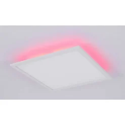 Plafonnier Globo Rosi Led Blanc, 1 Lumiere, Telecommandes, Changeur De Couleurs