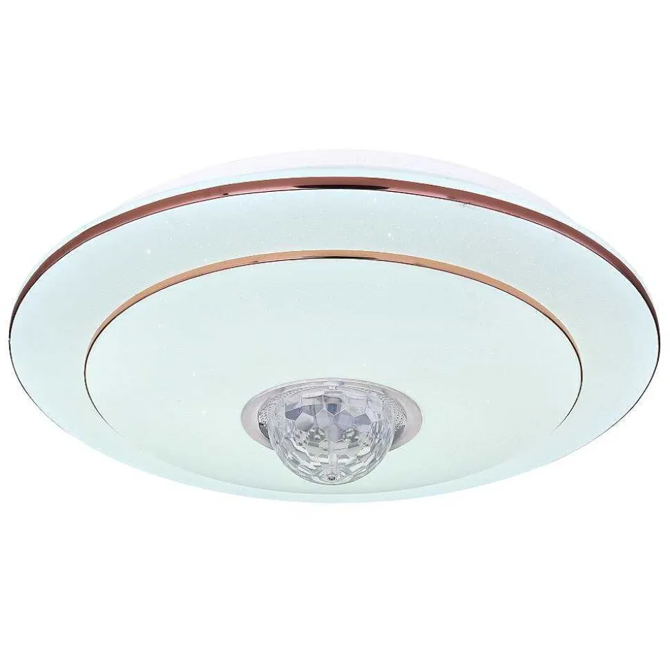 Plafonnier Globo Santina Led Blanc, 1 Lumiere, Telecommandes