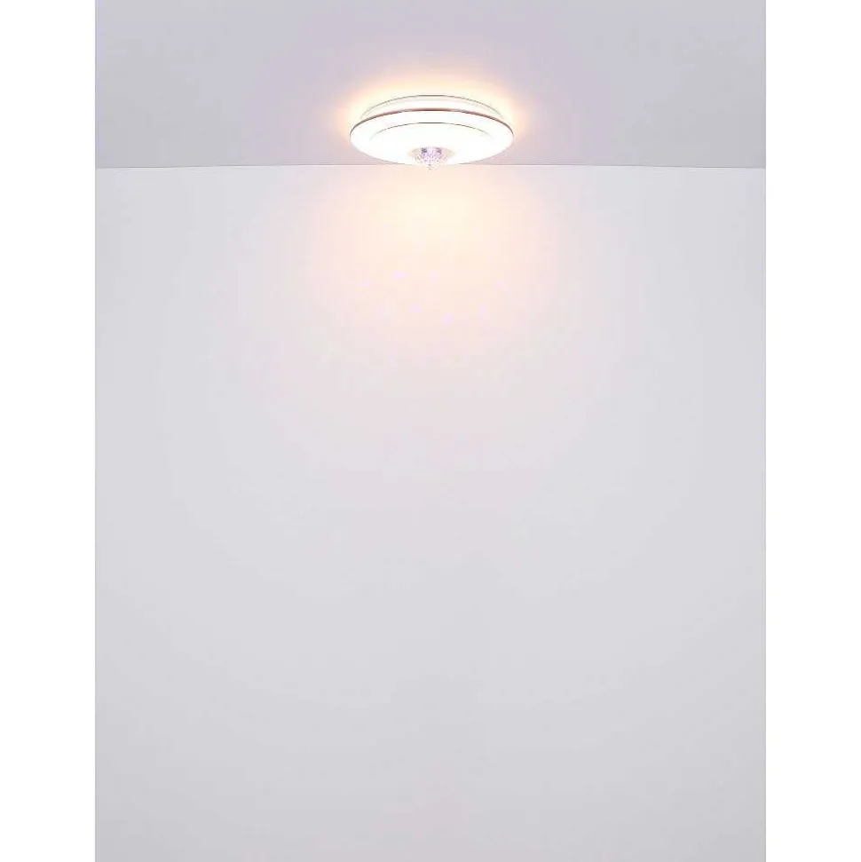 Plafonnier Globo Santina Led Blanc, 1 Lumiere, Telecommandes