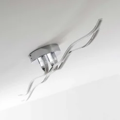 Plafonnier Globo Wave Led Chrome, 1 Lumiere