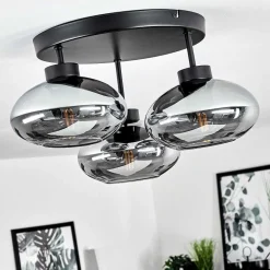 Plafonnier Haikala Noir, 3 Lumieres