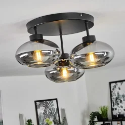 Plafonnier Haikala Noir, 3 Lumieres