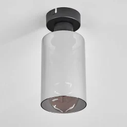 Plafonnier Hunouri Noir, 1 Lumiere