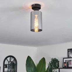 Plafonnier Hunouri Noir, 1 Lumiere