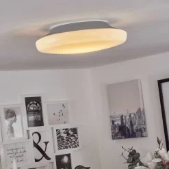 Plafonnier Idual Chloe Led Argente, Blanc, 1 Lumiere, Telecommandes, Changeur De Couleurs