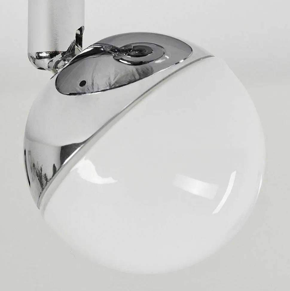 Plafonnier Idual Olivine Led Chrome, 1 Lumiere, Telecommandes, Changeur De Couleurs