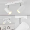 Plafonnier Javel Chrome, Blanc, 2 Lumieres