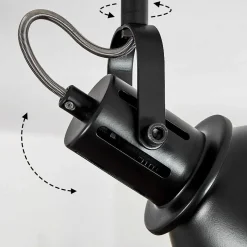 Plafonnier Koppom Noir, 4 Lumieres