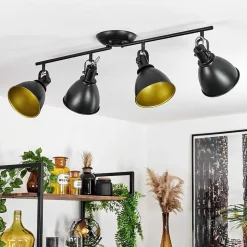 Plafonnier Koppom Noir, 4 Lumieres
