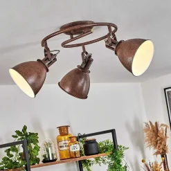 Plafonnier Koppom Rouille, 3 Lumieres