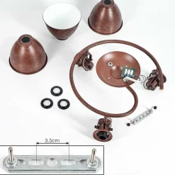 Plafonnier Koppom Rouille, 3 Lumieres