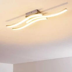 Plafonnier Letala Led Chrome, Nickel Mat, 3 Lumieres