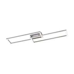 Plafonnier Leuchten Direkt Ls-Maxi Led Acier Inoxydable, 1 Lumiere, Telecommandes, Changeur De Couleurs