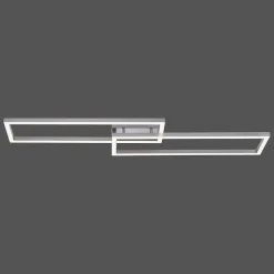 Plafonnier Leuchten Direkt Ls-Maxi Led Acier Inoxydable, 1 Lumiere, Telecommandes, Changeur De Couleurs