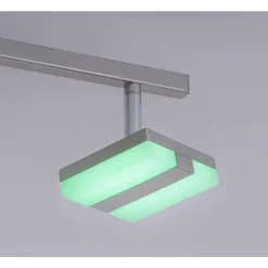 Plafonnier Leuchten-Direkt Lolasmart-Sabi Led Nickel Mat, 4 Lumieres, Telecommandes, Changeur De Couleurs