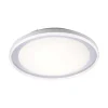 Plafonnier Leuchten-Direkt Medion-Lars Led Chrome, 1 Lumiere, Changeur De Couleurs